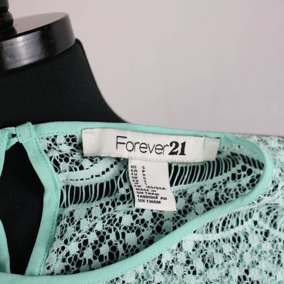 Forever 21 Mint Green Top Crochet Detail S… - Picture 5 of 6